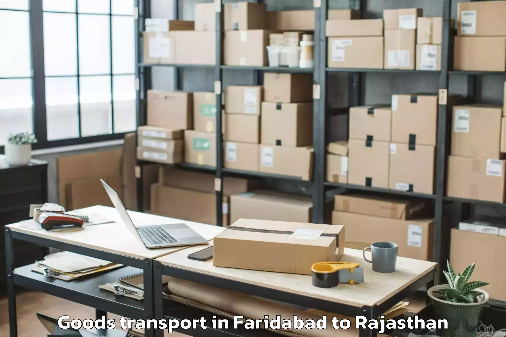 Book Faridabad to Lachhmangarh Sikar Goods Transport